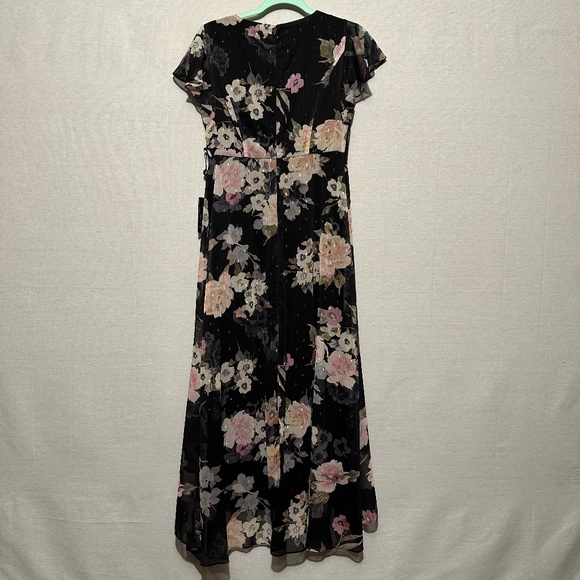 NWT Adrianna Papell Metallic Chiffon Walkthrough - size 2 - Picture 3 of 7